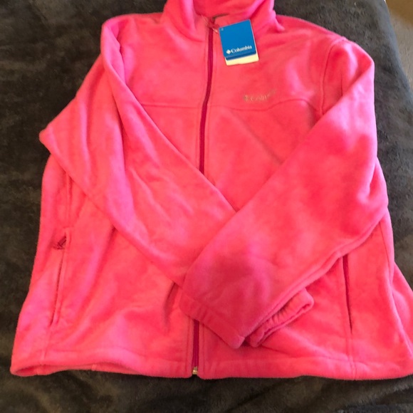 Columbia Tops - NWT Columbia Hot Pink Fleece ZIP Up